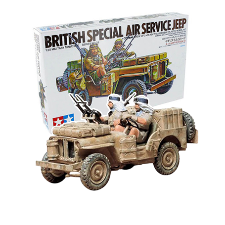 Maquette Jeep SAS avec figurines d'équipage - Réédition limitée