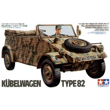 Maquette Kubelwagen type 82 & figurine de chauffeur assis