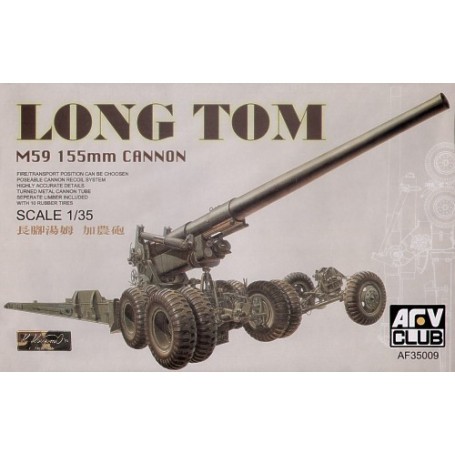 Maquette canon de 155 mm M59 Long Tom & attelage