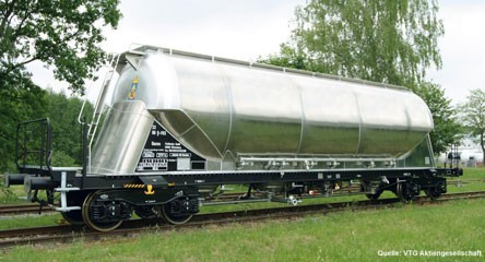 Trains miniatures : matériel remorqué - WAGON SILO VTG-H0-Piko