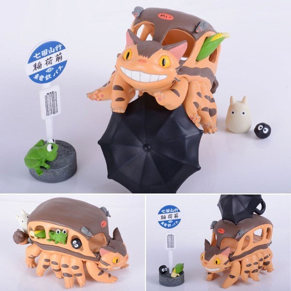 Mini-figurines - Mon voisin Totoro pack 13 figurines Chatbus 3 - 7 cm-