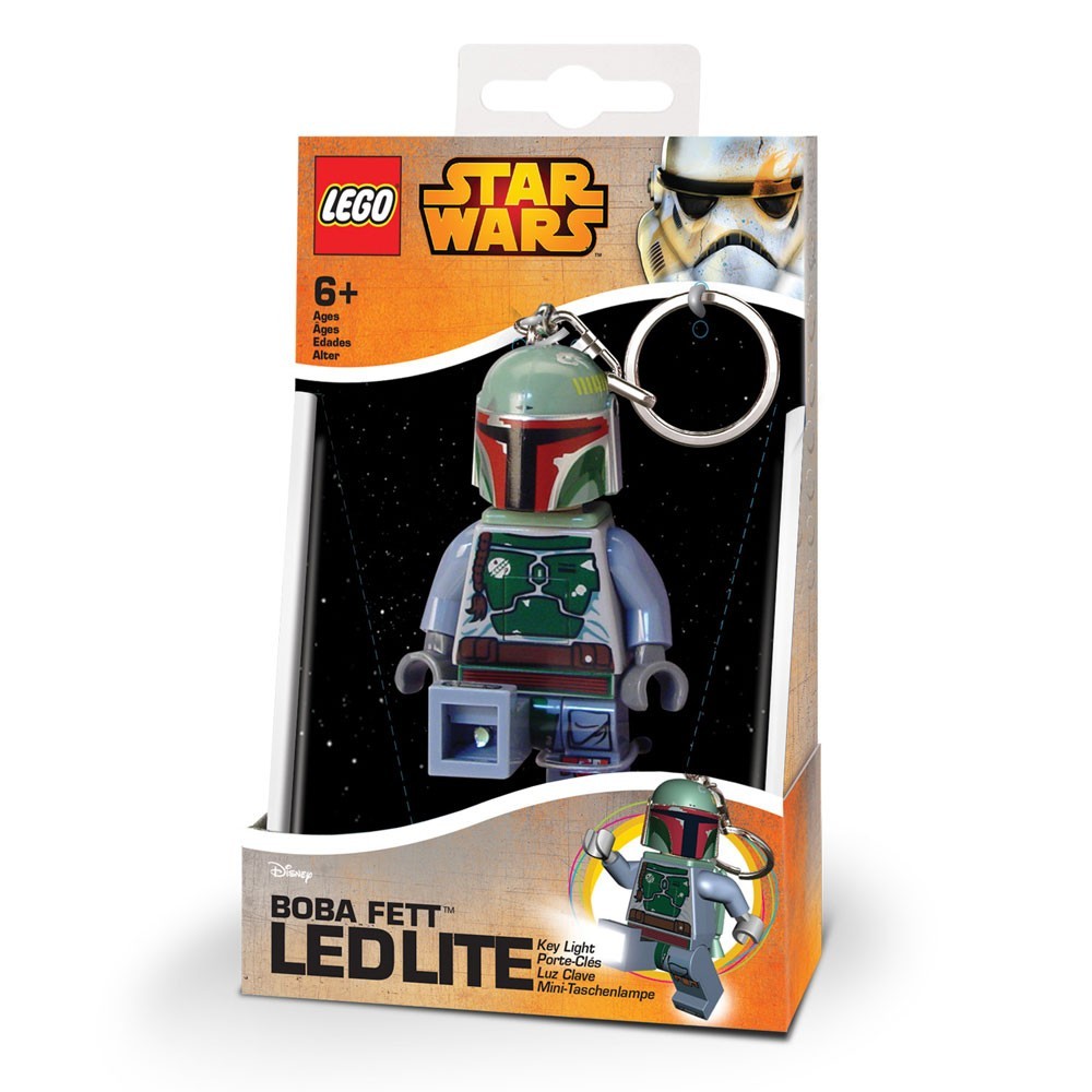 Porte-clés - Lego Star Wars mini lampe de poche avec chaînette Boba Fe