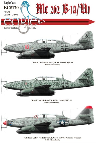 Accessoires - Décal Messerschmitt Me-262B-1A / U1 Nightfighters of NJG