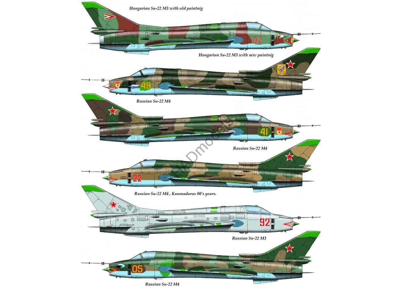 Accessoires - Décal Sukhoi Su-17 / M3 / Su-22M4-1/72-HAD Models