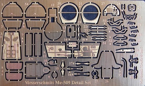 Accessoires - Ensemble de détails Messerschmitt Me-509 (conçu pour êtr