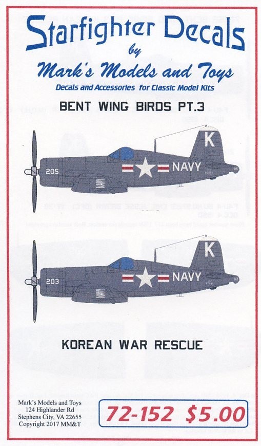 Accessoires - Décal Bent Wing Birds Pt.3: Sauvetage de la guerre de Co