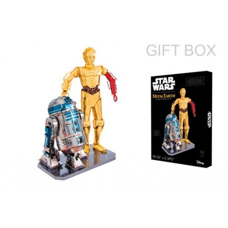 Maquette métal BOÎTE CADEAU: STAR WARS / R2-D2 & C-3PO