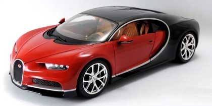 Miniature automobile - Bugatti Chiron rouge- 1/18 -Burago