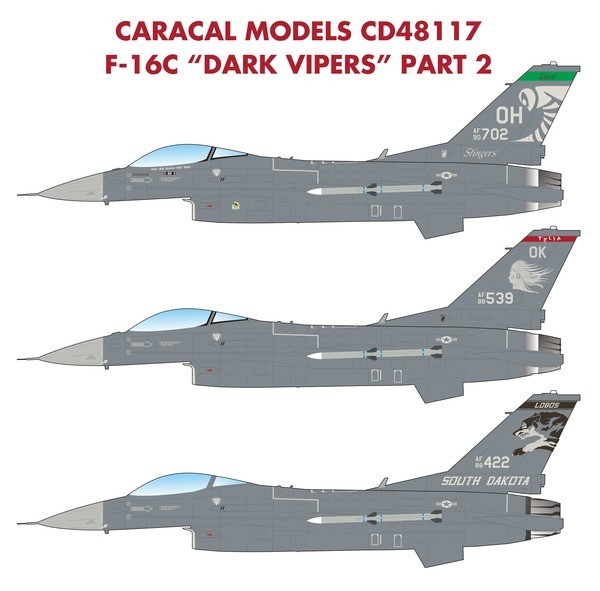 Accessoires - Décal F-16C Vipers foncés - Partie 2 Dans notre deuxiè