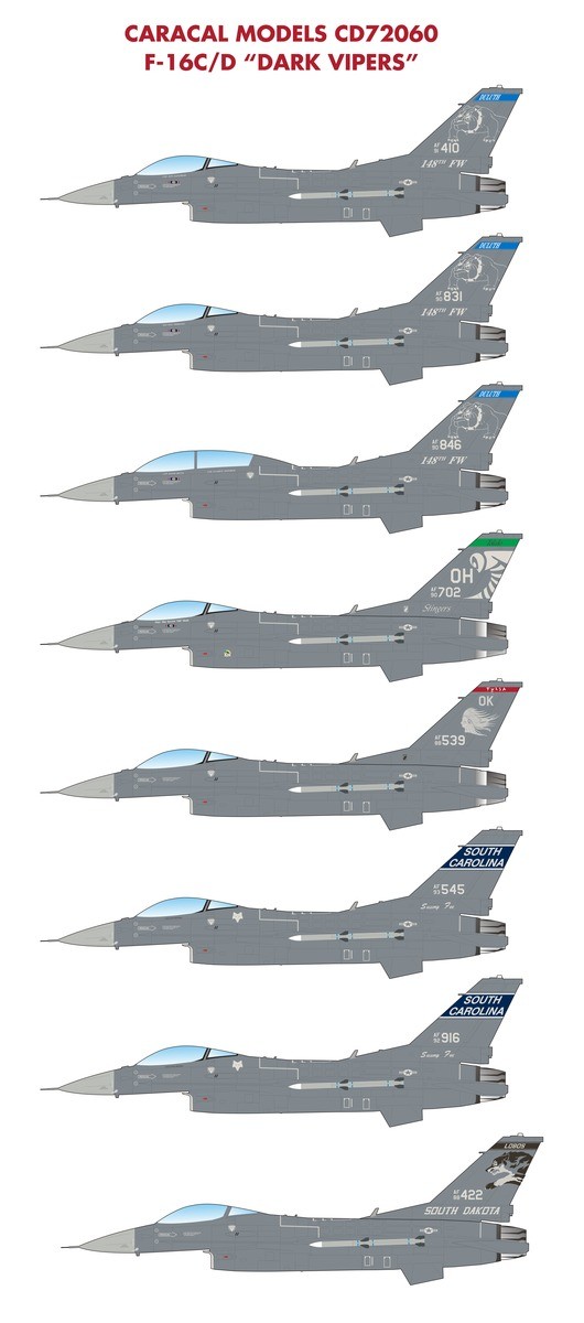 Accessoires - Décal F-16C / D Dark VipersCette feuille fournit de nouv