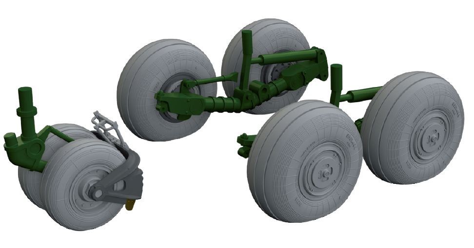 Accessoires - Sukhoi Su-34 roues (conçues pour être utilisées avec des