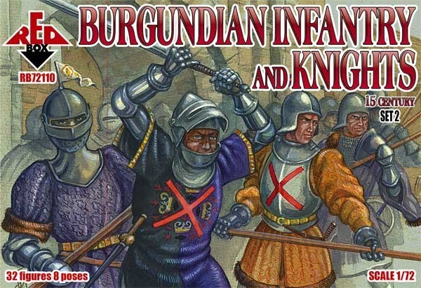 Figurines - L'infanterie bourguignonne et les chevaliers (2 sets). 15 