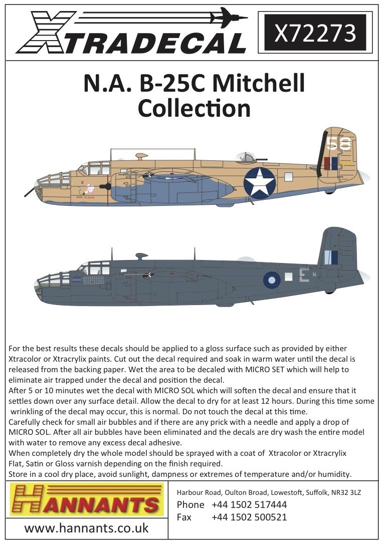 Accessoires - Décal Collection nord-américaine B-25C Mitchell (10) 304