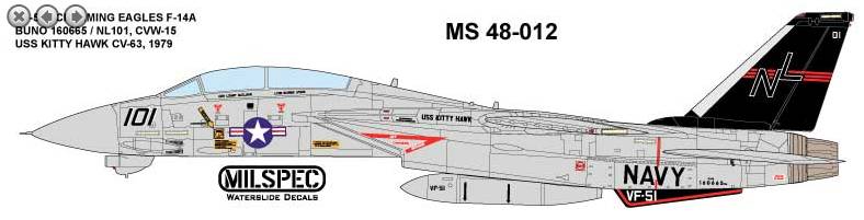 Accessoires - Décal Grumman F-14A Tomcat VF-51 SCREAMING EAGLES F-14A,