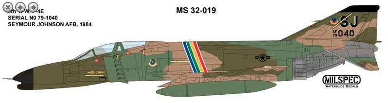 Accessoires - Décal McDonnell F-4E Phantom 4ème TFW 1984 SEYMOUR JOHNS
