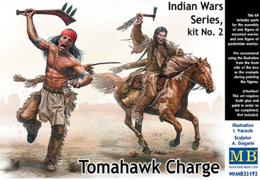 Figurines - Indian WarsSeries, Tomahawk Charge- 1/35 -Master Box