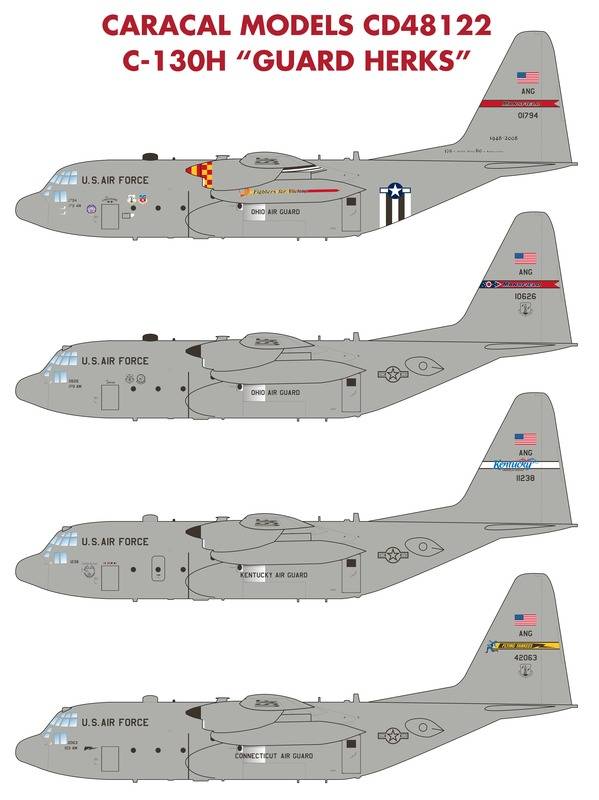 Accessoires - Décal USAF Lockheed C-130H Hercules Guard Herks Ce jeu d