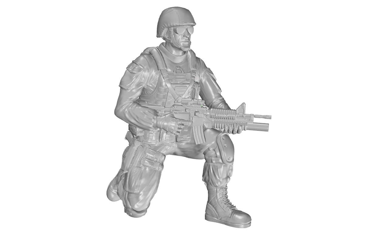 Figurines - Soldat à genoux (au genou droit), US Army Infantry Squad 2