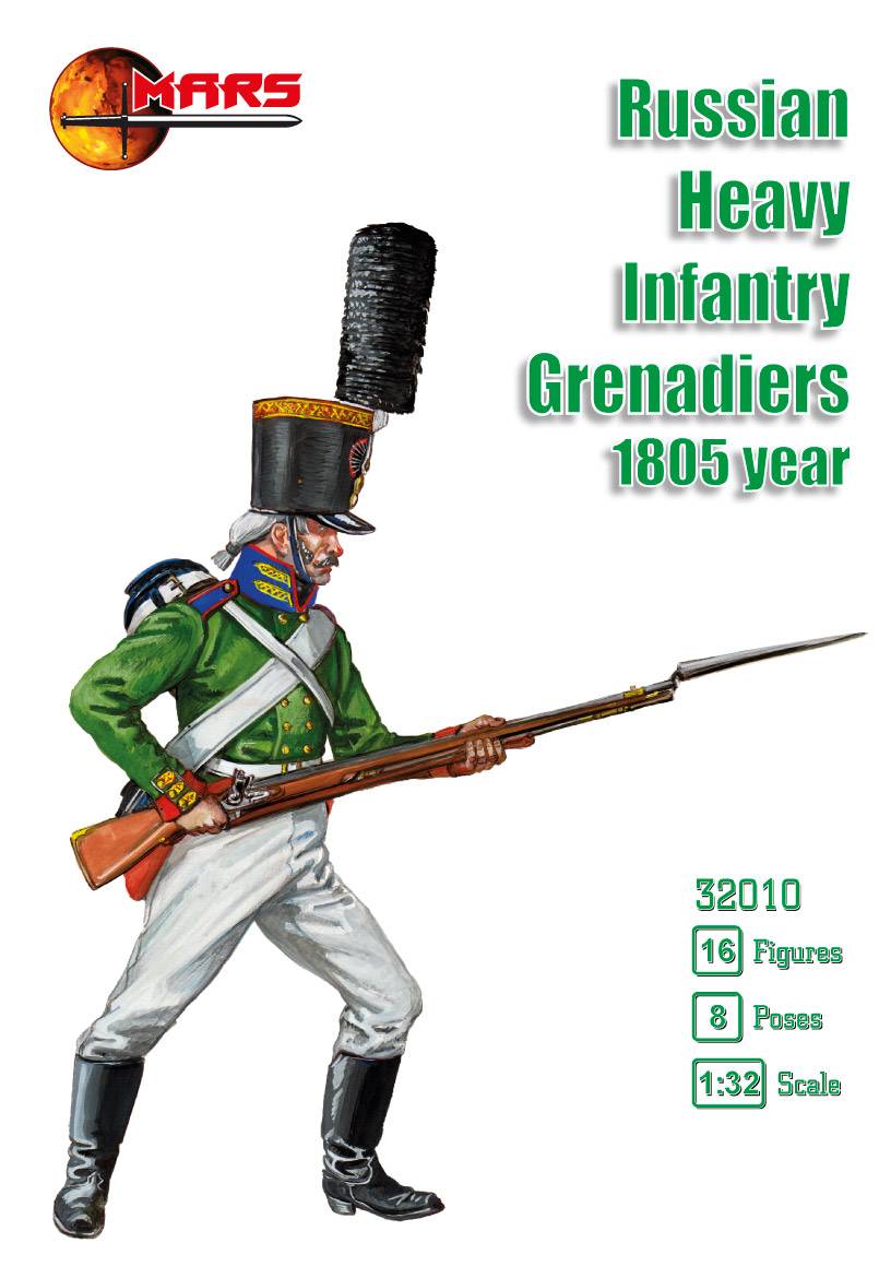 Figurines - Russe Infanterie lourde Grenadiers Waterloo- 1/32-MARS