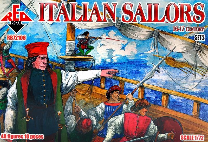 Figurines - Les marins italiens 16-17 CENTRY. Set 2-1/72-Red Box