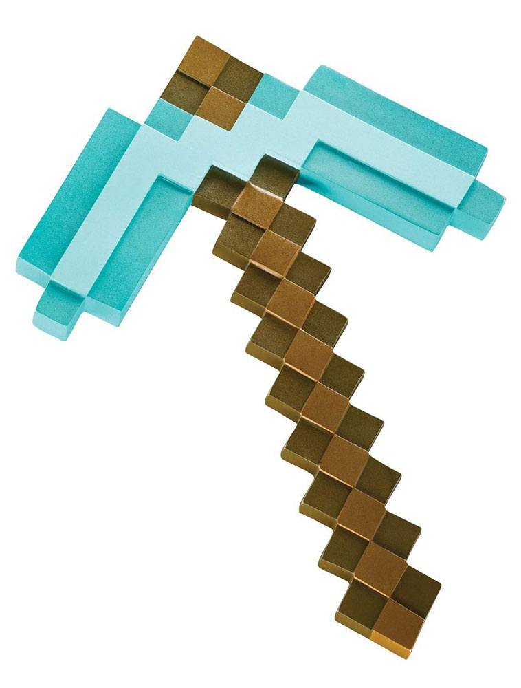 Armes - Minecraft réplique plastique Diamond Pickaxe 40 cm--Autre