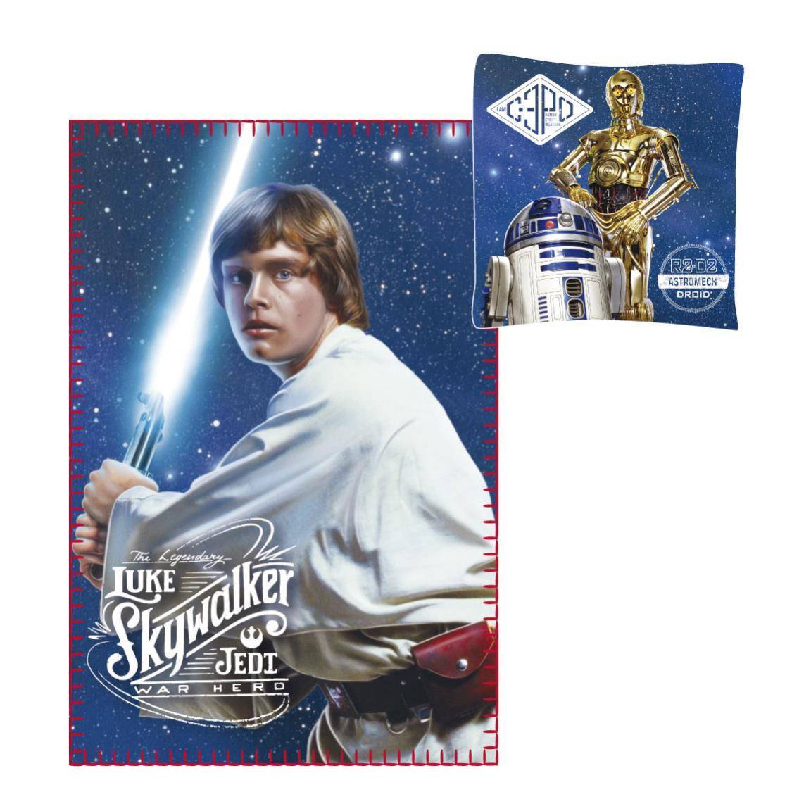 Coussins - Star Wars set coussin & couverture polaire Luke Skywalker &
