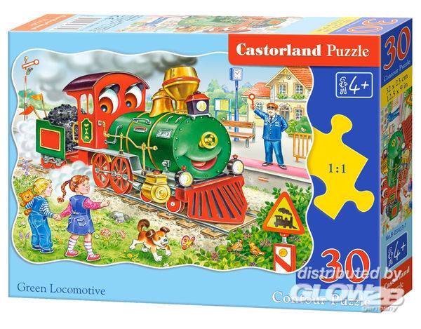 Puzzle - Puzzle Locomotive verte--Castorland