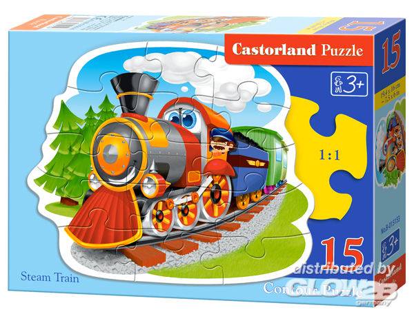 Puzzle - Puzzle Train à vapeur, puzzle 15 pièces--Castorland