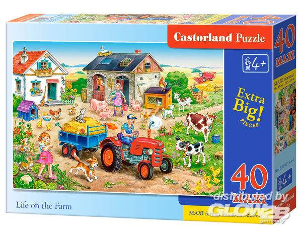 Puzzle - Puzzle Life on the Farm, Puzzle 40 pièces maxi--Castorland