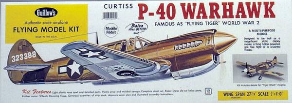 Avion rc - P-40 WARHAWK--GUILLOWS
