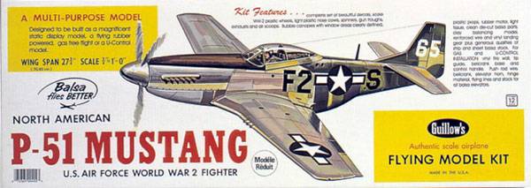 Avion rc - P-51 MUSTANG--GUILLOWS