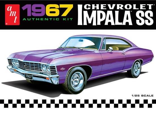 Maquette de voiture - 1967 Chevy Impala SS 1/25- 1/25 -AMT/ERTL