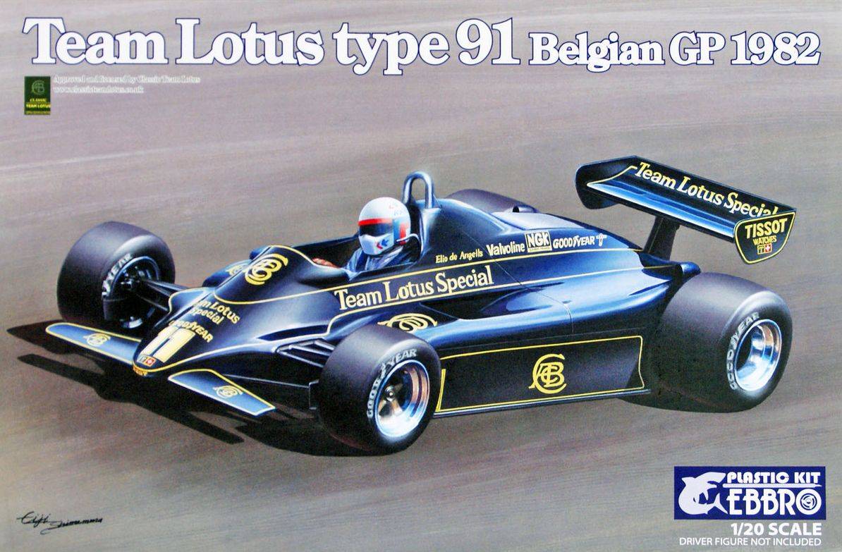 Maquette de voiture - Lotus 91 - Belgique GP 1991- 1/20 -Ebbro