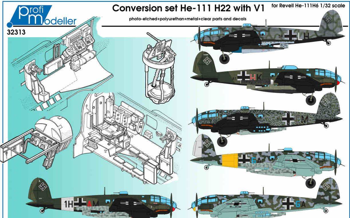 Accessoires - Ensemble de conversion Heinkel He-111H-22 (conçu pour êt