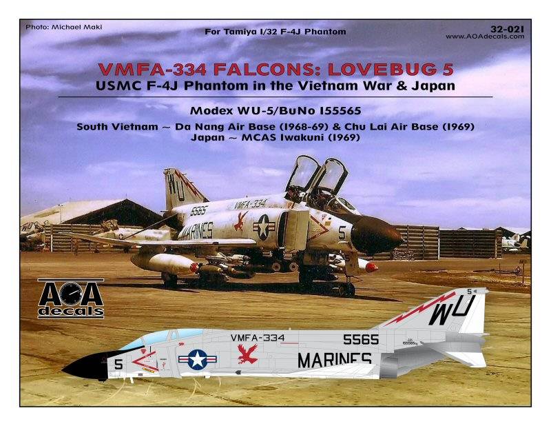 Accessoires - Décal VMFA-334 FALCONS: LOVEBUG 5USMC McDonnell F-4J Pha