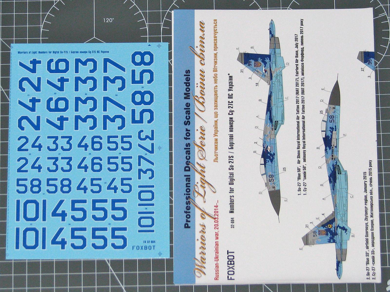 Accessoires - Décal Digital Sukhoi Su-27S Numbers pour Trumpeter kit- 