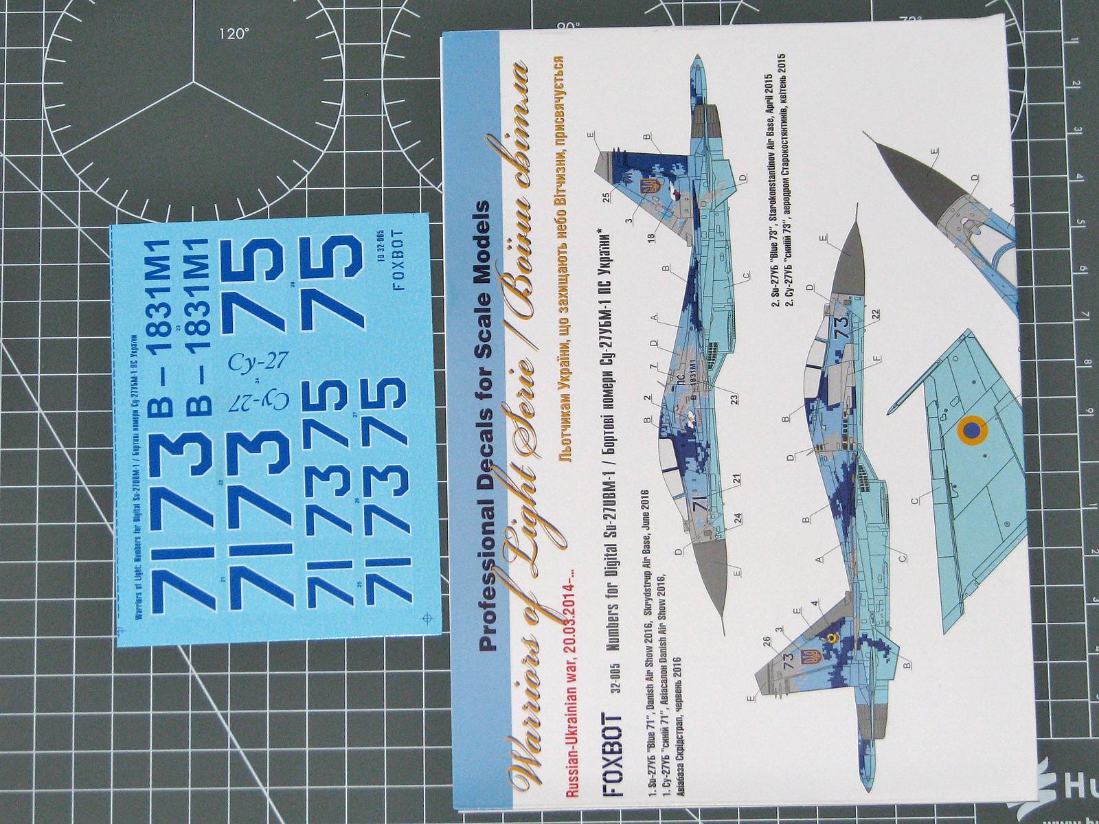 Accessoires - Décal Digital Sukhoi Su-27UBM Numbers for Trumpeter kit-