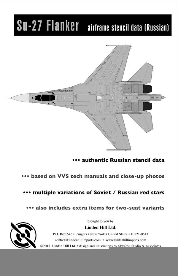 Accessoires - Décal Sukhoi Su-27 Flanker B mise à jour des stencils (r