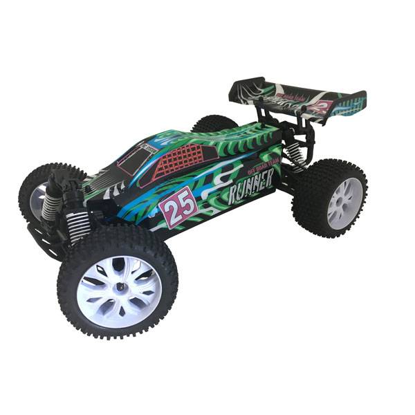 Buggy rc - VOITURE RUNNER VERTE 1 / 10 4x4 BRUSHED RTR-1/10-RC System
