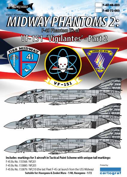 Accessoires - Décal Midway Phantoms 2 - McDonnell F-4S Phantoms II de 