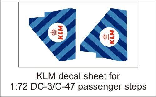 Accessoires - Décal Feuille de décalque KLM-1: 72 étapes DC-3 pax-1/72