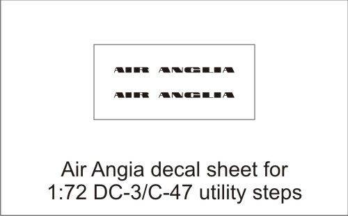 Accessoires - Décal Feuille de décalcomanie Air Anglia-1: 72 étapes DC