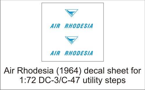 Accessoires - Décal Air Rhodesia-64 feuille de décalcomanie-1: 72 étap