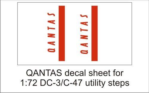Accessoires - Décal Feuille de décalque QANTAS-1: 72 étapes DC-3utilit