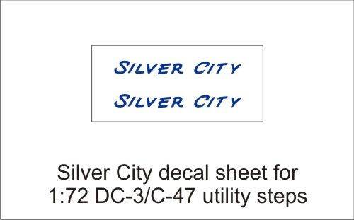 Accessoires - Décal Feuille de décalque Silver City-1: 72 étapes DC-3u