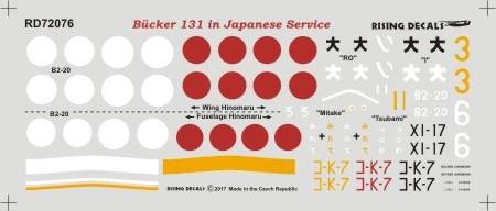 Accessoires - Décal Bucker Bu-131 dans le service japonais (8 x camo)-