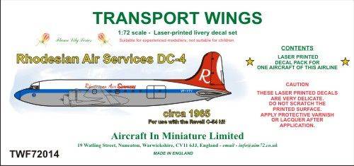Accessoires - Décal Rhodesian Air Services Douglas DC-4 (vers 1964) en