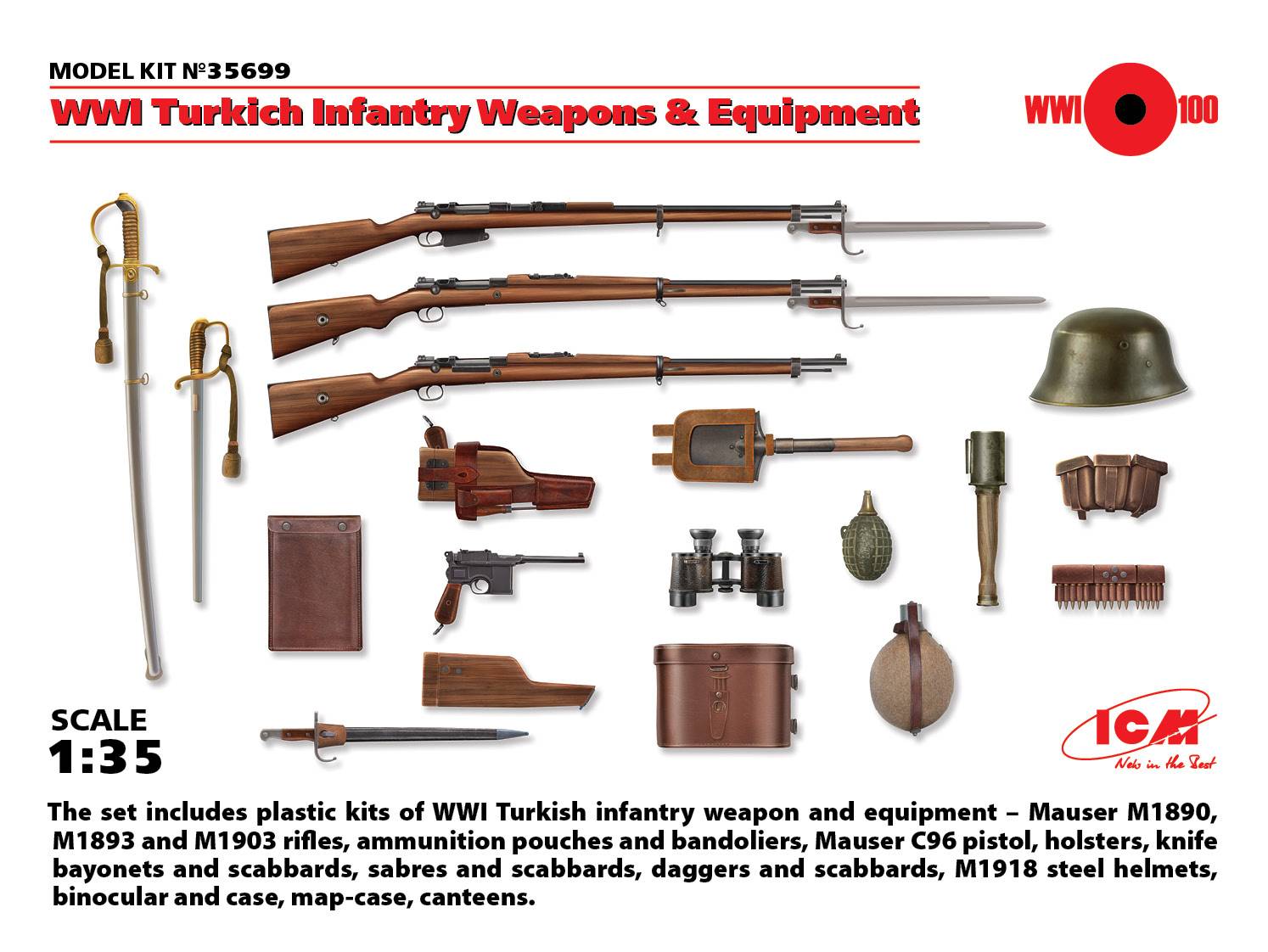 Figurines - Infanterie turque (1915-1918) Armes et équipement (100% de