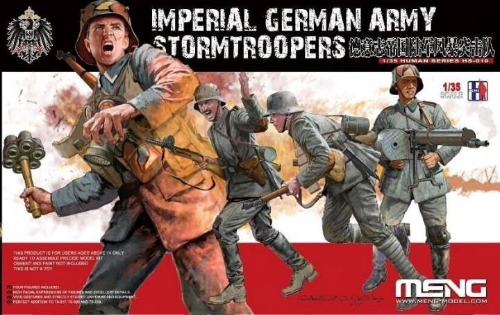 Figurines - Stormtroopers allemands impériaux- 1/35 -Meng Model