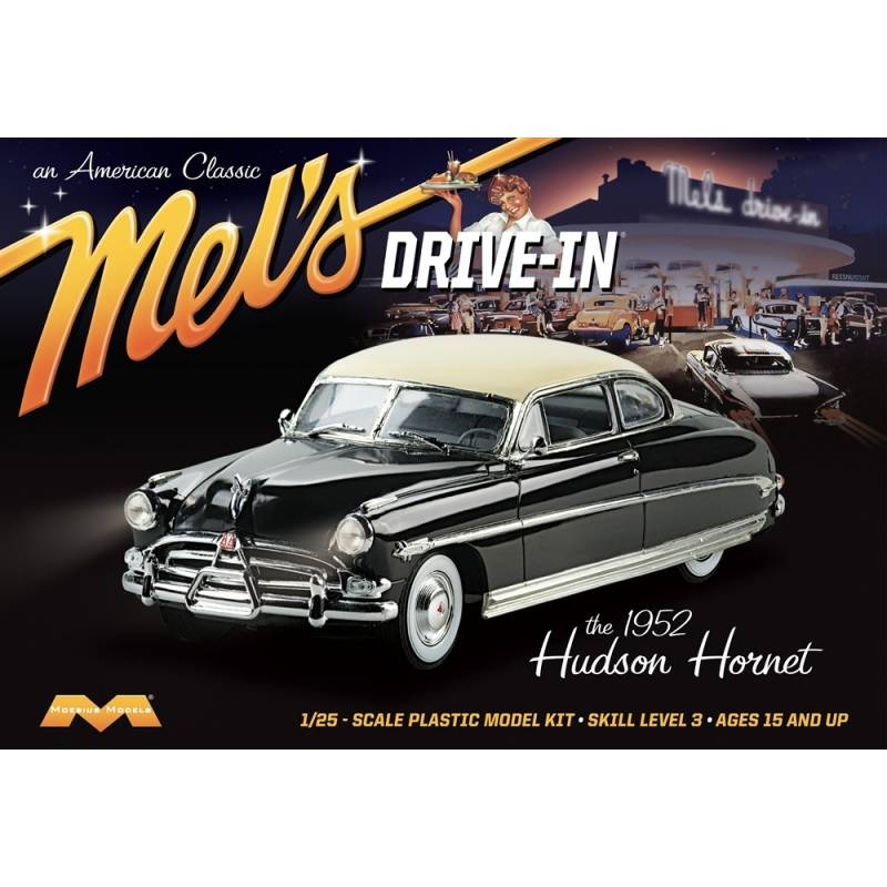 Maquette de voiture - 1952 Hudson Hornet Mels Drive-In- 1/25 -Moebius